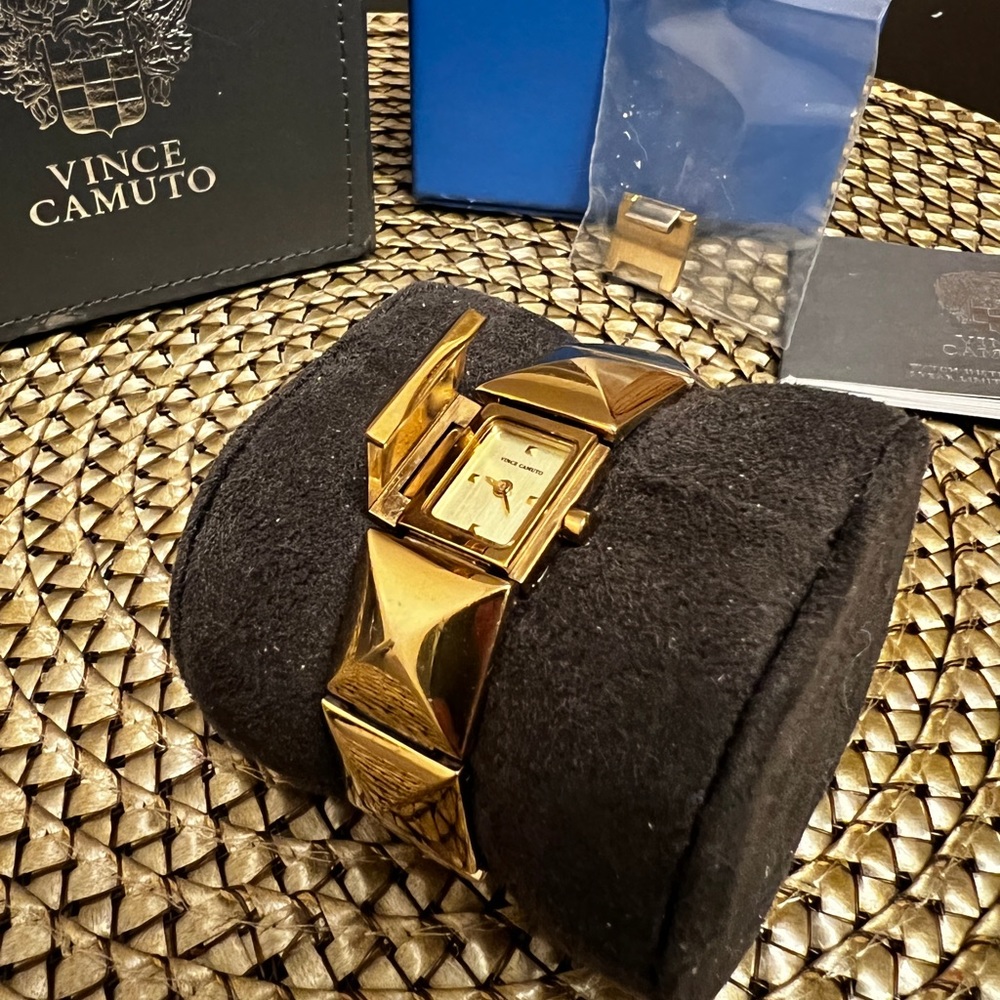 VINCE CAMUTO Stainless Steel Watch / Gold Bracelet Watch